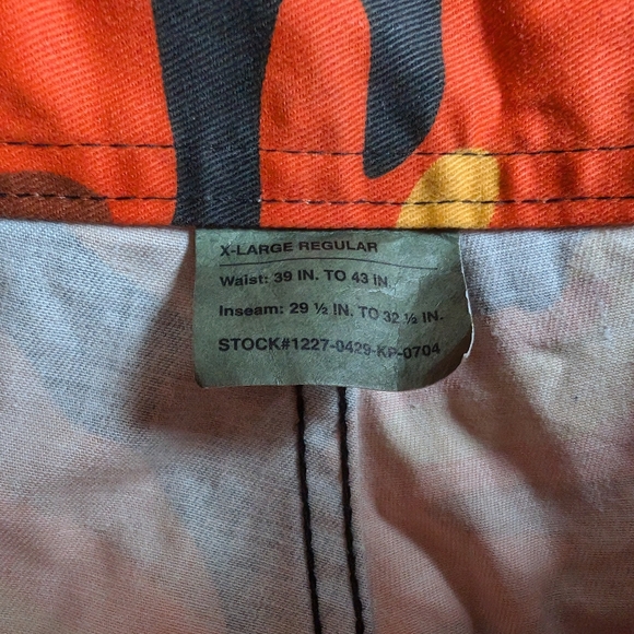 AUTHENTIC Military Orange basics Cargo Pants Sz X- large Adjustable - Picture 4 of 11